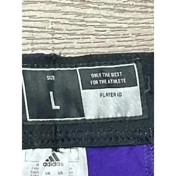 NEW Purple Adidas knee length Cropped Football Pants Boys Sz Large NWT - Picture 4 of 10
